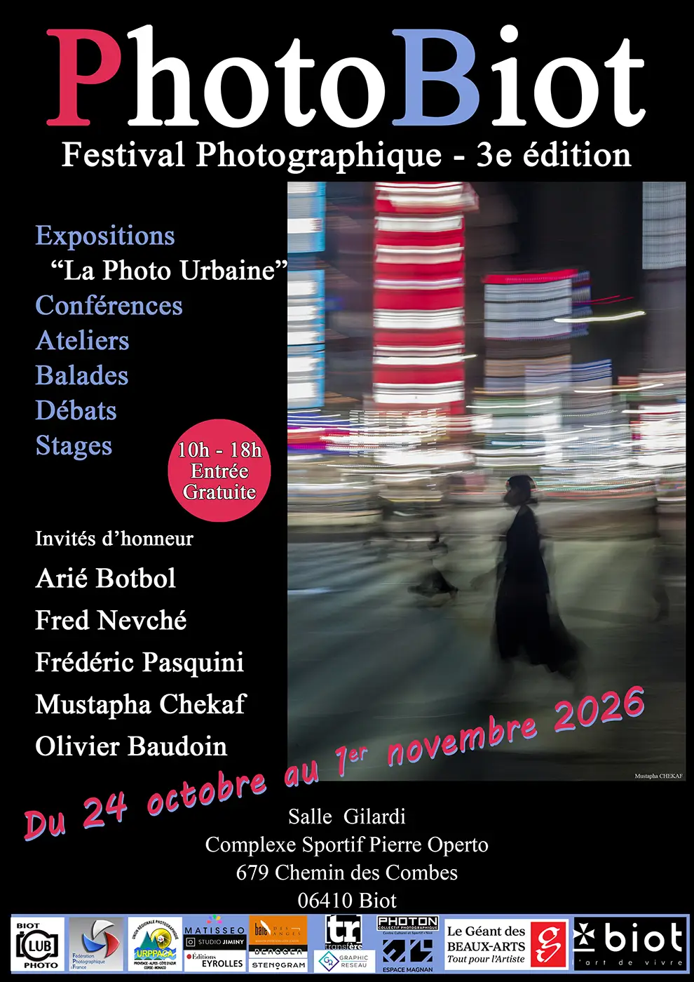 Affiche_Photobiot_2026 Affiche du festival de photos urbaines Photobiot 2026
